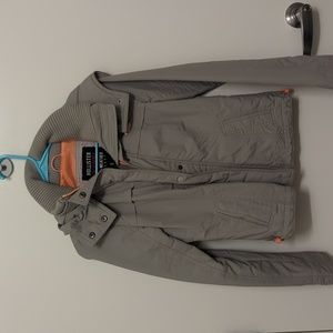 Hollister All Weather Small light gray and orange jacket